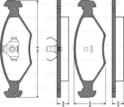 BOSCH 0 986 TB2 155 - Bremžu uzliku kompl., Disku bremzes ps1.lv