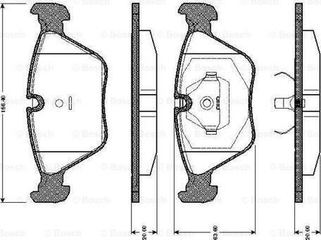 BOSCH 0 986 TB2 151 - Bremžu uzliku kompl., Disku bremzes ps1.lv