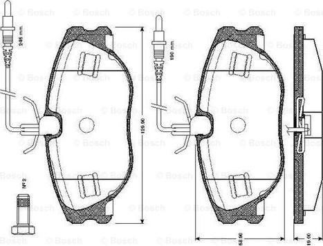 BOSCH 0 986 TB2 166 - Bremžu uzliku kompl., Disku bremzes ps1.lv