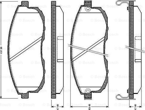 BOSCH 0 986 TB2 161 - Bremžu uzliku kompl., Disku bremzes ps1.lv