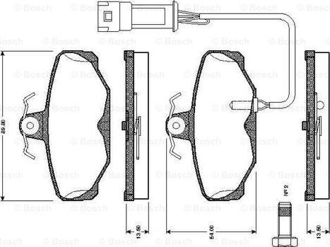 BOSCH 0 986 TB2 105 - Bremžu uzliku kompl., Disku bremzes ps1.lv