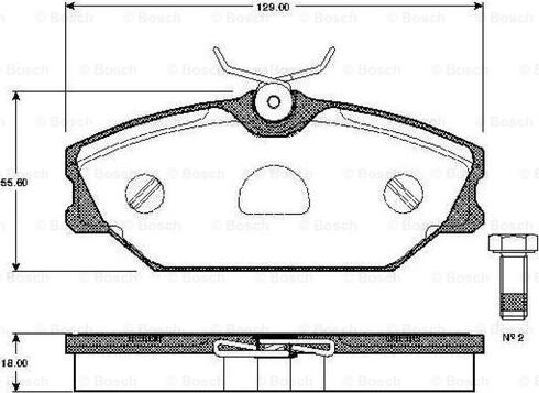 BOSCH 0 986 TB2 106 - Bremžu uzliku kompl., Disku bremzes ps1.lv