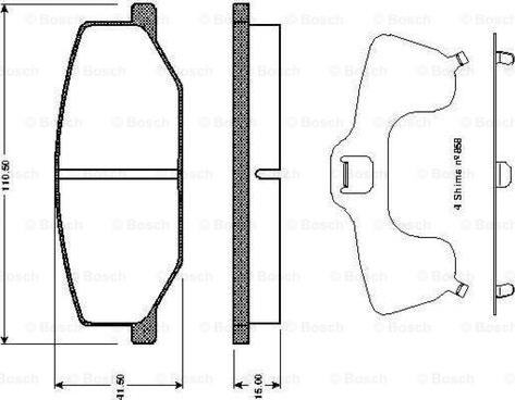 BOSCH 0 986 TB2 100 - Bremžu uzliku kompl., Disku bremzes ps1.lv