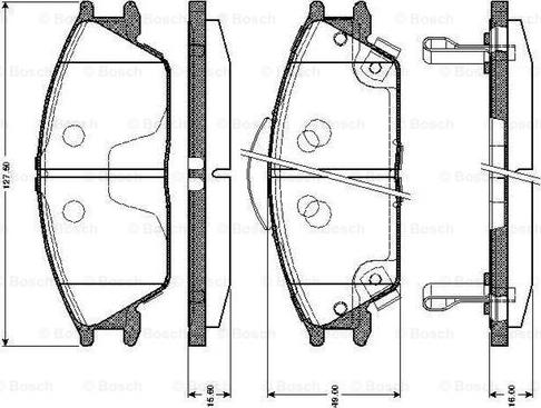 BOSCH 0 986 TB2 116 - Bremžu uzliku kompl., Disku bremzes ps1.lv