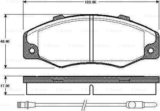 BOSCH 0 986 TB2 112 - Bremžu uzliku kompl., Disku bremzes ps1.lv