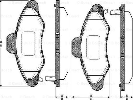 BOSCH 0 986 TB2 185 - Bremžu uzliku kompl., Disku bremzes ps1.lv