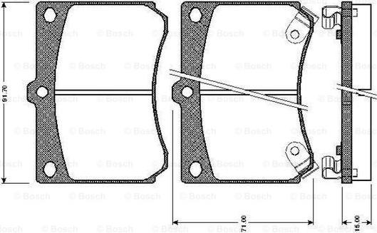 BOSCH 0 986 TB2 186 - Bremžu uzliku kompl., Disku bremzes ps1.lv