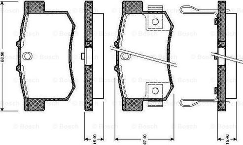 BOSCH 0 986 TB2 180 - Bremžu uzliku kompl., Disku bremzes ps1.lv