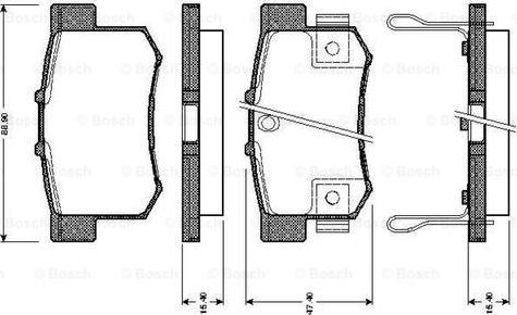 BOSCH 0 986 TB2 181 - Bremžu uzliku kompl., Disku bremzes ps1.lv