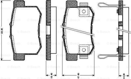 BOSCH 0 986 TB2 182 - Bremžu uzliku kompl., Disku bremzes ps1.lv