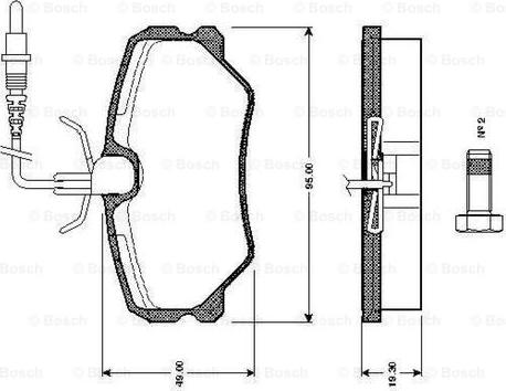 BOSCH 0 986 TB2 136 - Bremžu uzliku kompl., Disku bremzes ps1.lv