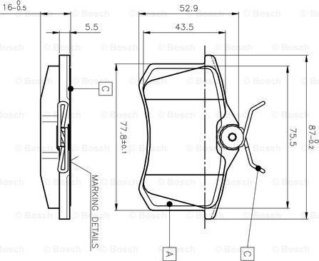 BOSCH 0 986 TB2 138 - Bremžu uzliku kompl., Disku bremzes ps1.lv