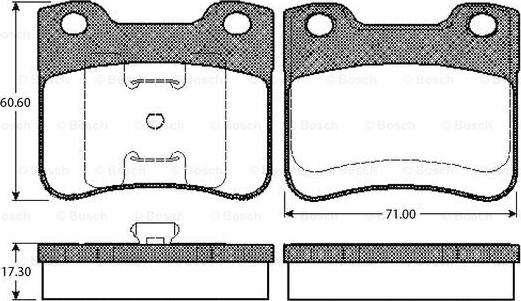 BOSCH 0 986 TB2 129 - Bremžu uzliku kompl., Disku bremzes ps1.lv