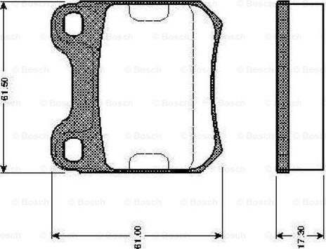 BOSCH 0 986 TB2 126 - Bremžu uzliku kompl., Disku bremzes ps1.lv