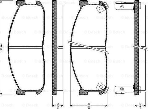 BOSCH 0 986 TB2 127 - Bremžu uzliku kompl., Disku bremzes ps1.lv