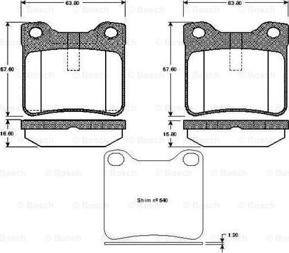 BOSCH 0 986 TB2 176 - Bremžu uzliku kompl., Disku bremzes ps1.lv