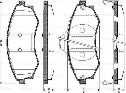 BOSCH 0 986 TB2 172 - Bremžu uzliku kompl., Disku bremzes ps1.lv