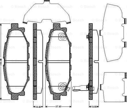 BOSCH 0 986 TB2 894 - Bremžu uzliku kompl., Disku bremzes ps1.lv