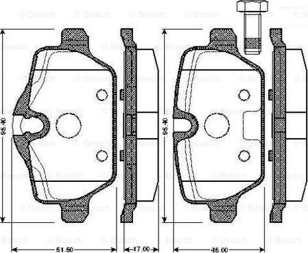 BOSCH 0 986 TB2 890 - Bremžu uzliku kompl., Disku bremzes ps1.lv