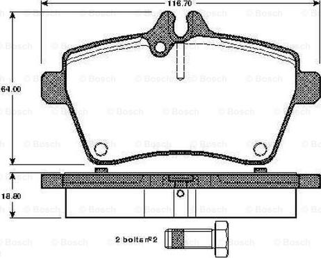 BOSCH 0 986 TB2 898 - Bremžu uzliku kompl., Disku bremzes ps1.lv