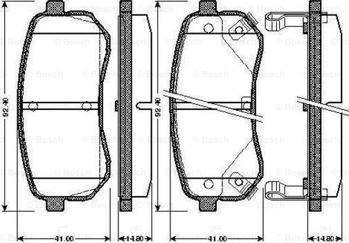 BOSCH 0 986 TB2 893 - Bremžu uzliku kompl., Disku bremzes ps1.lv