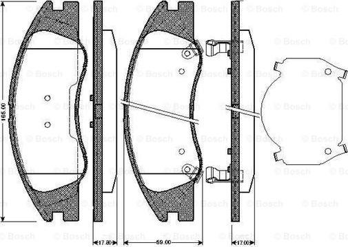 BOSCH 0 986 TB2 892 - Bremžu uzliku kompl., Disku bremzes ps1.lv