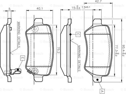 BOSCH 0 986 TB2 845 - Bremžu uzliku kompl., Disku bremzes ps1.lv