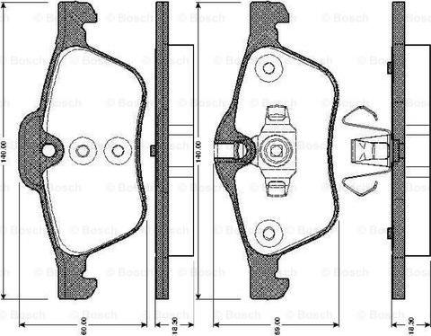 BOSCH 0 986 TB2 840 - Bremžu uzliku kompl., Disku bremzes ps1.lv