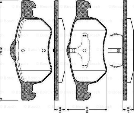 BOSCH 0 986 TB2 841 - Bremžu uzliku kompl., Disku bremzes ps1.lv