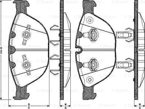 BOSCH 0 986 TB2 847 - Bremžu uzliku kompl., Disku bremzes ps1.lv