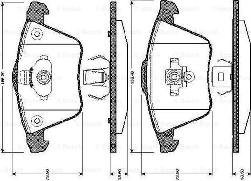 BOSCH 0 986 TB2 850 - Bremžu uzliku kompl., Disku bremzes ps1.lv