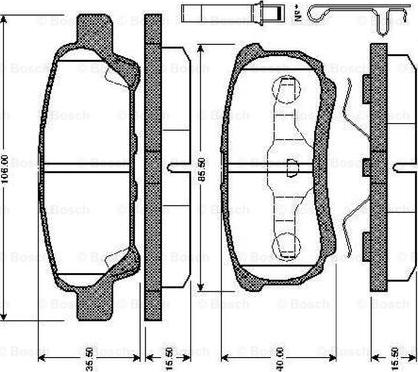 BOSCH 0 986 TB2 866 - Bremžu uzliku kompl., Disku bremzes ps1.lv