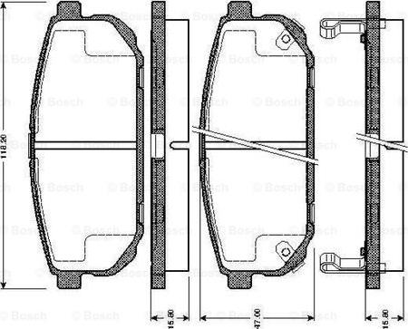 BOSCH 0 986 TB2 861 - Bremžu uzliku kompl., Disku bremzes ps1.lv