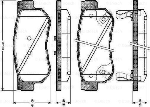 BOSCH 0 986 TB2 804 - Bremžu uzliku kompl., Disku bremzes ps1.lv