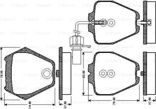 BOSCH 0 986 TB2 808 - Bremžu uzliku kompl., Disku bremzes ps1.lv