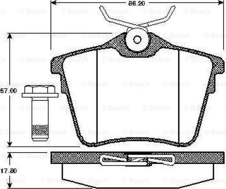 BOSCH 0 986 TB2 881 - Bremžu uzliku kompl., Disku bremzes ps1.lv