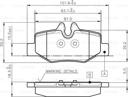 BOSCH 0 986 TB2 883 - Bremžu uzliku kompl., Disku bremzes ps1.lv