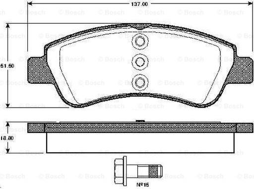 BOSCH 0 986 TB2 830 - Bremžu uzliku kompl., Disku bremzes ps1.lv