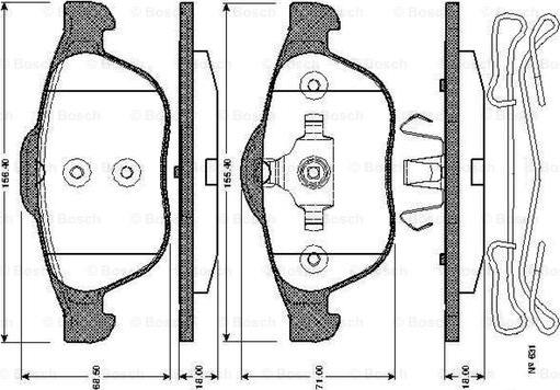 BOSCH 0 986 TB2 831 - Bremžu uzliku kompl., Disku bremzes ps1.lv