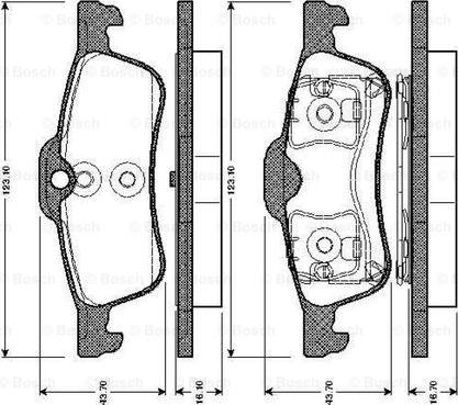 BOSCH 0 986 TB2 838 - Bremžu uzliku kompl., Disku bremzes ps1.lv