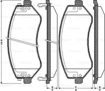 BOSCH 0 986 TB2 826 - Bremžu uzliku kompl., Disku bremzes ps1.lv