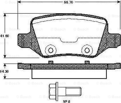 BOSCH 0 986 TB2 391 - Bremžu uzliku kompl., Disku bremzes ps1.lv