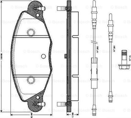 BOSCH 0 986 TB2 398 - Bremžu uzliku kompl., Disku bremzes ps1.lv