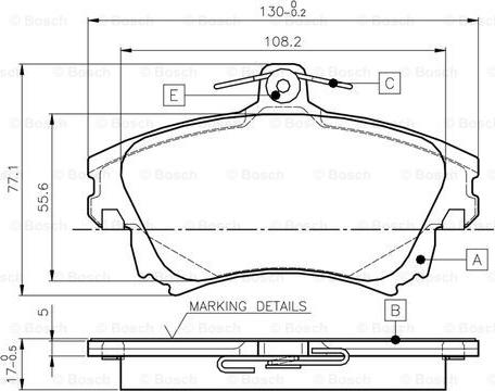 BOSCH 0 986 TB2 349 - Bremžu uzliku kompl., Disku bremzes ps1.lv