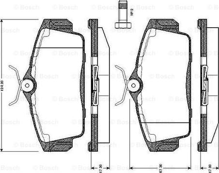 BOSCH 0 986 TB2 346 - Bremžu uzliku kompl., Disku bremzes ps1.lv