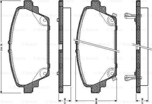 BOSCH 0 986 TB2 340 - Bremžu uzliku kompl., Disku bremzes ps1.lv