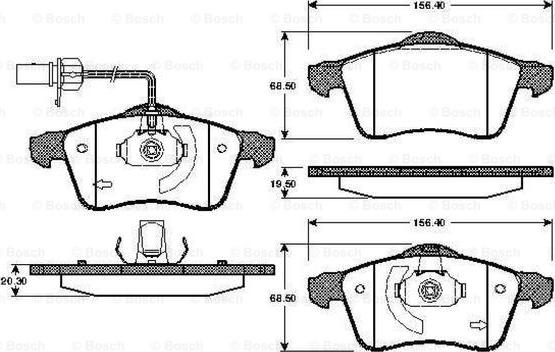 BOSCH 0 986 TB2 304 - Bremžu uzliku kompl., Disku bremzes ps1.lv