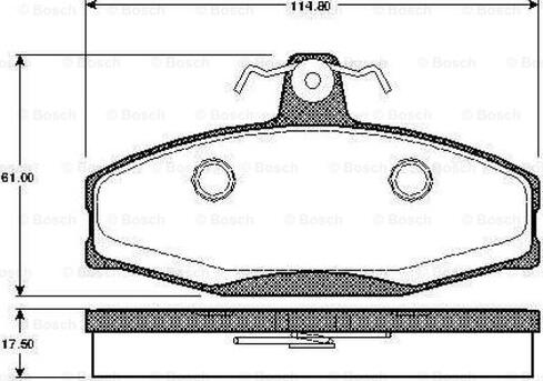 BOSCH 0 986 TB2 305 - Bremžu uzliku kompl., Disku bremzes ps1.lv