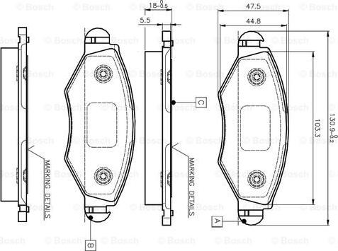 BOSCH 0 986 TB2 316 - Bremžu uzliku kompl., Disku bremzes ps1.lv