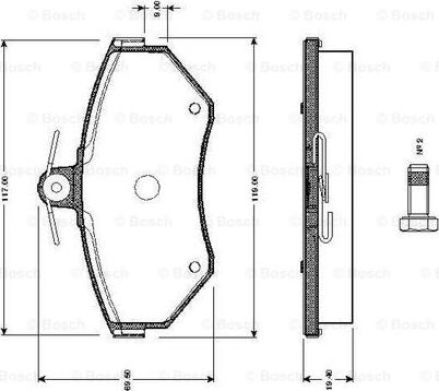 BOSCH 0 986 TB2 311 - Bremžu uzliku kompl., Disku bremzes ps1.lv